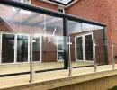 veranda with retainining glass